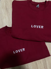 Load image into Gallery viewer, Embroidered LOVER Crewneck
